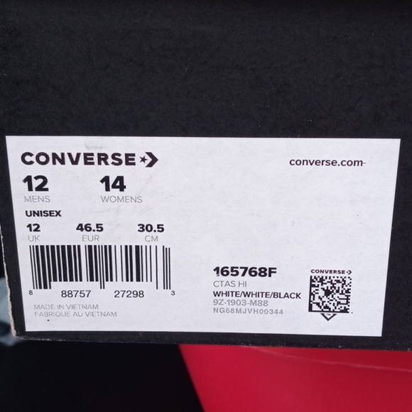 🆕Converse | CTAS "Seek Peace" Hi Top Sneaker Mens Size 12 - Picture 6 of 6